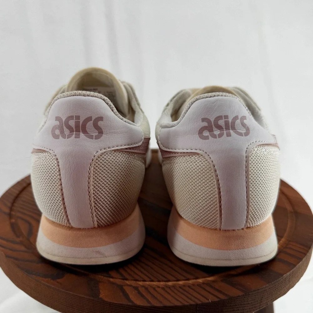 ASICS Tiger Runner Womens Sneakers 192A160 Cream Rose Gold Pink Size 9 US